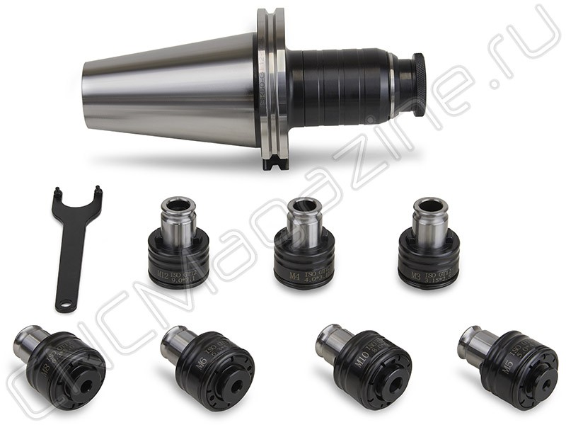 SK50-GT12-7 pcs Быстросменный резьбонарезной патрон с компенсацией по длине (набор)