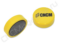 Магнит для станка и доски, d 30 мм, желтый, CNCM, 1 шт.