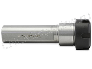 SL25-ER25-80L Цанговый патрон цилиндрический хвостовик, с лыской
